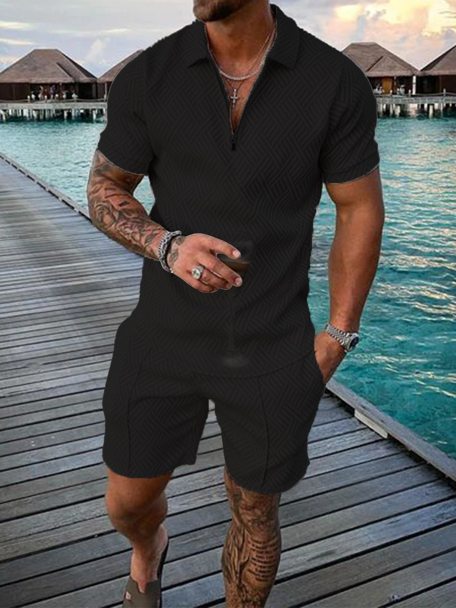 Men's Geometric Lapel Casual Suit
