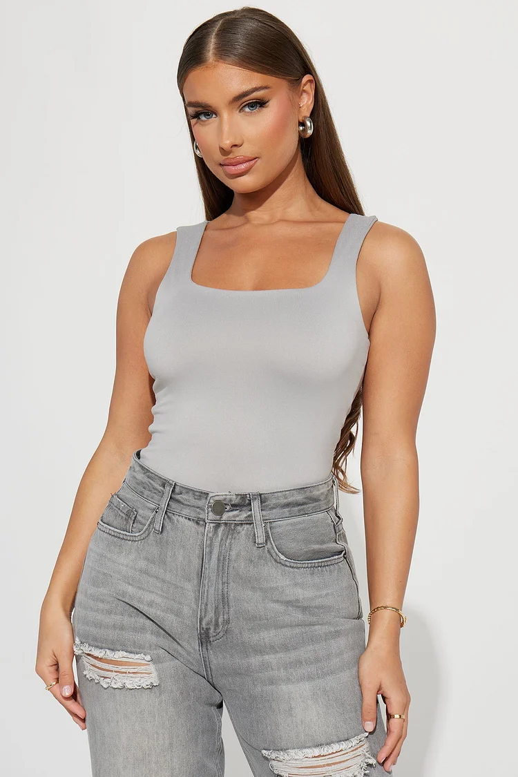 Thalia Tank Top - Light Grey