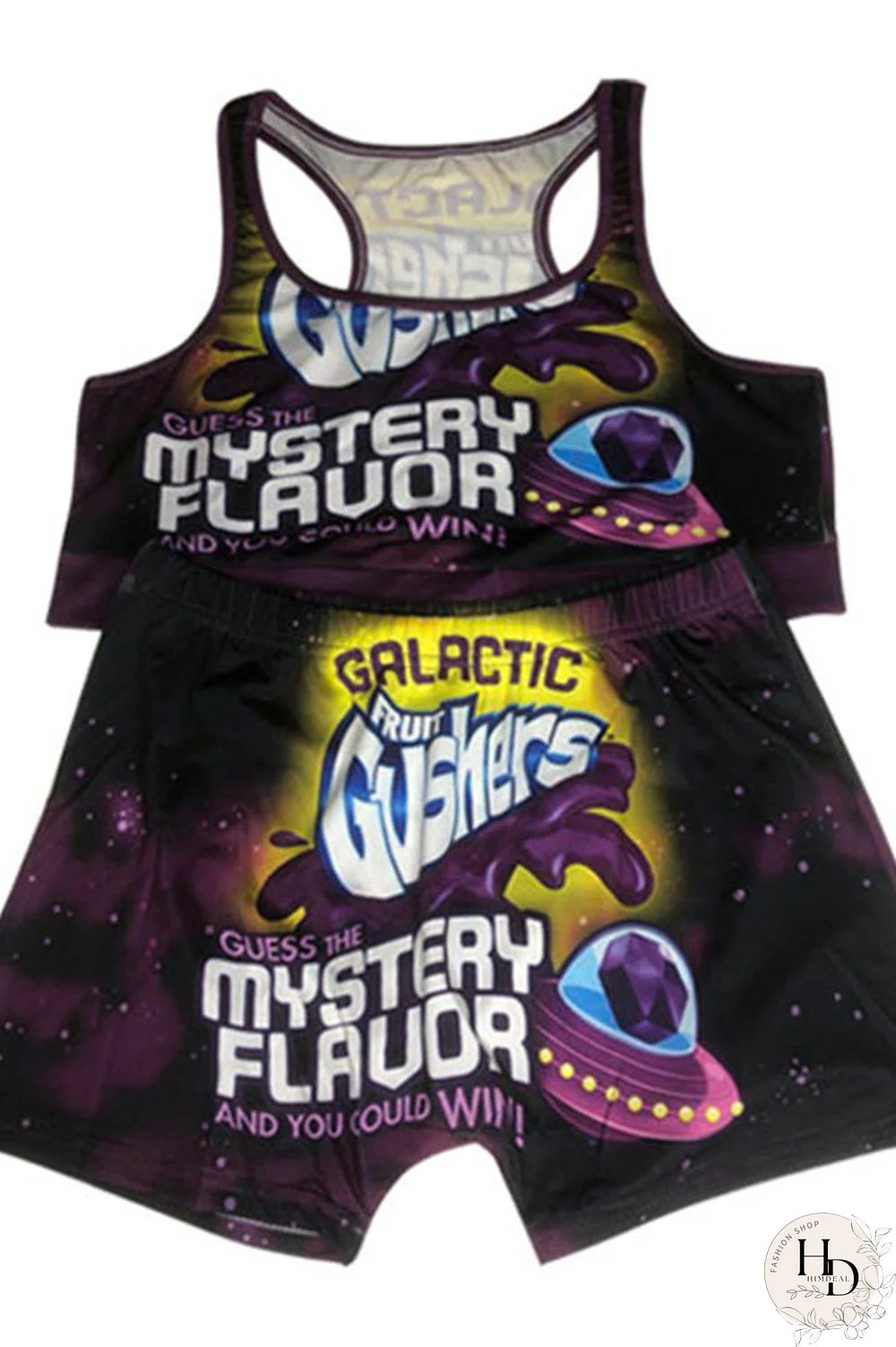 Pink Sexy Europe and America Print Solid Straight Sleeveless Two Pieces