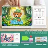 2027-2028 Two-Year Diamond Painting Calendar Kit, 13 Exquisite Multicolor Butterfly And Floral Illustrations, Large Size Desk Calendar, Mosaic Art Coil-Bound Desktop Planner