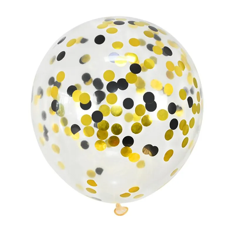 5/10/20pcs Gold Confetti Latex Balloons Glitter Clear Transparent Helium Balloon Wedding Baby Shower Birthday Party Decorations