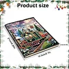 (US Local)Christmas Train A5 Size Diamond Painting Notebook Set with 4Pcs Bookmark Gift