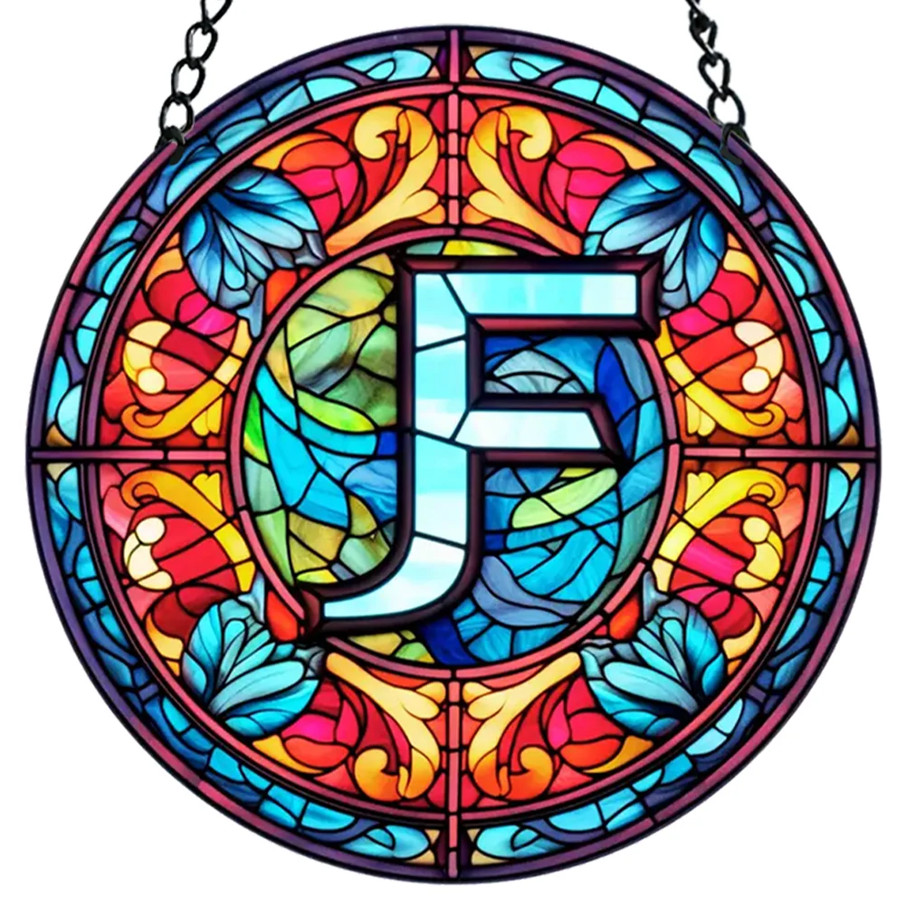 Acrylic Suncatcher Home Decoration Panel A-Z Letter Door Sign Hanging Decoration