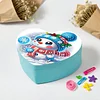 Snowman DIY Diamond Painting Heart-Shaped Jewelry Box Decorative Storage Case