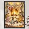 Rabbit Family Full Stamped Cross Stitch Kit 14CT 2-Strand 45x60cm Animal Series