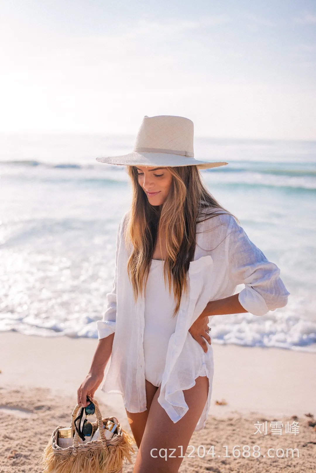 Brownm Brownm Blouse Wrinkle Cloth Vacation Bikini Sunscreen Shirt Shirt Beach Sunscreen Clothing NWDRAL