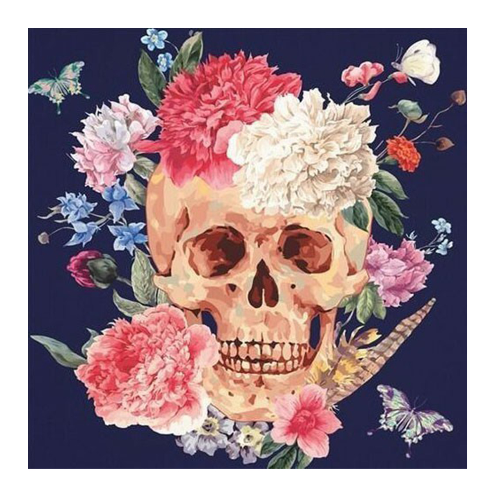 

Flower Skull - Round Drill Diamond Painting - 40*40CM, 501 Original