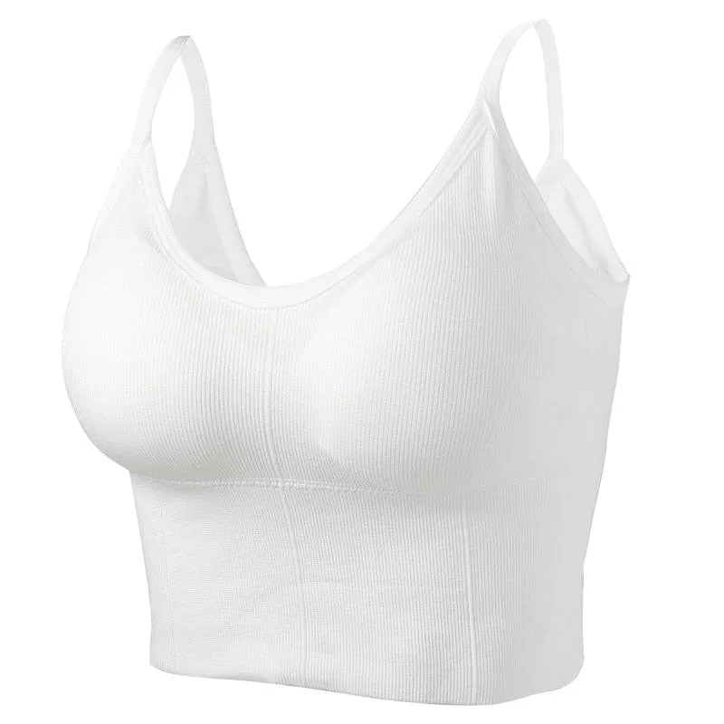 Fashion Tank Top for Women Underwear Female Bralette Sexy Crop tops Femme Camisole Push Up Tank Tops Girls Backless  Body Slim