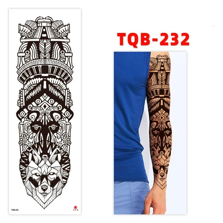 Temporary Tatoo Tattoo for Woman Tattoo Stickers Arm Tattoo Big Sleeve Men and Women Personality Tiger Leopard stickers