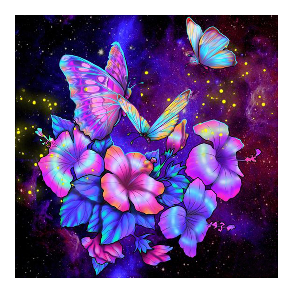 

Butterfly - Crystal Round Drill Diamond Painting - 30*30CM, 501 Original