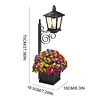 Outdoor Flower Pot Floor Lamp with Planter for Pathway Driveway Yard & Front Yard Decor Wall-Mount Solar Decorative Light Warm White Light Vintage Solared Porch Lights No Flowers Included