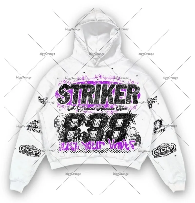 Sthobis Going Out Outfits – Retro Letter Print Hoodie for High Street Fashion  