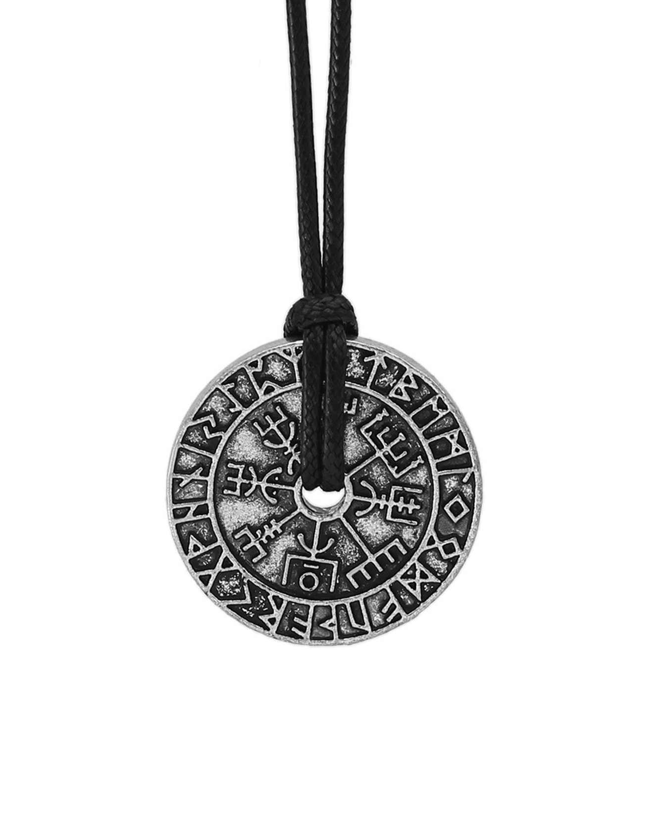 Viking Compass Leather Rope Necklace / TECHWEAR CLUB / Techwear
