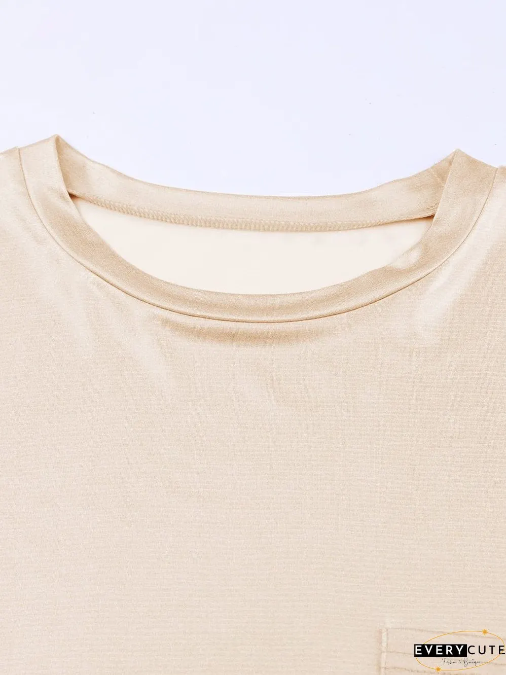 Apricot Silky Oversized Pocket Tee