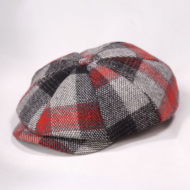British octagonal hat autumn and winter men's peaked cap painter cap beret woolen hat