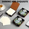 Diamond Painting Snowman Leather Notecard Box Gem Art Sticky Note Holder