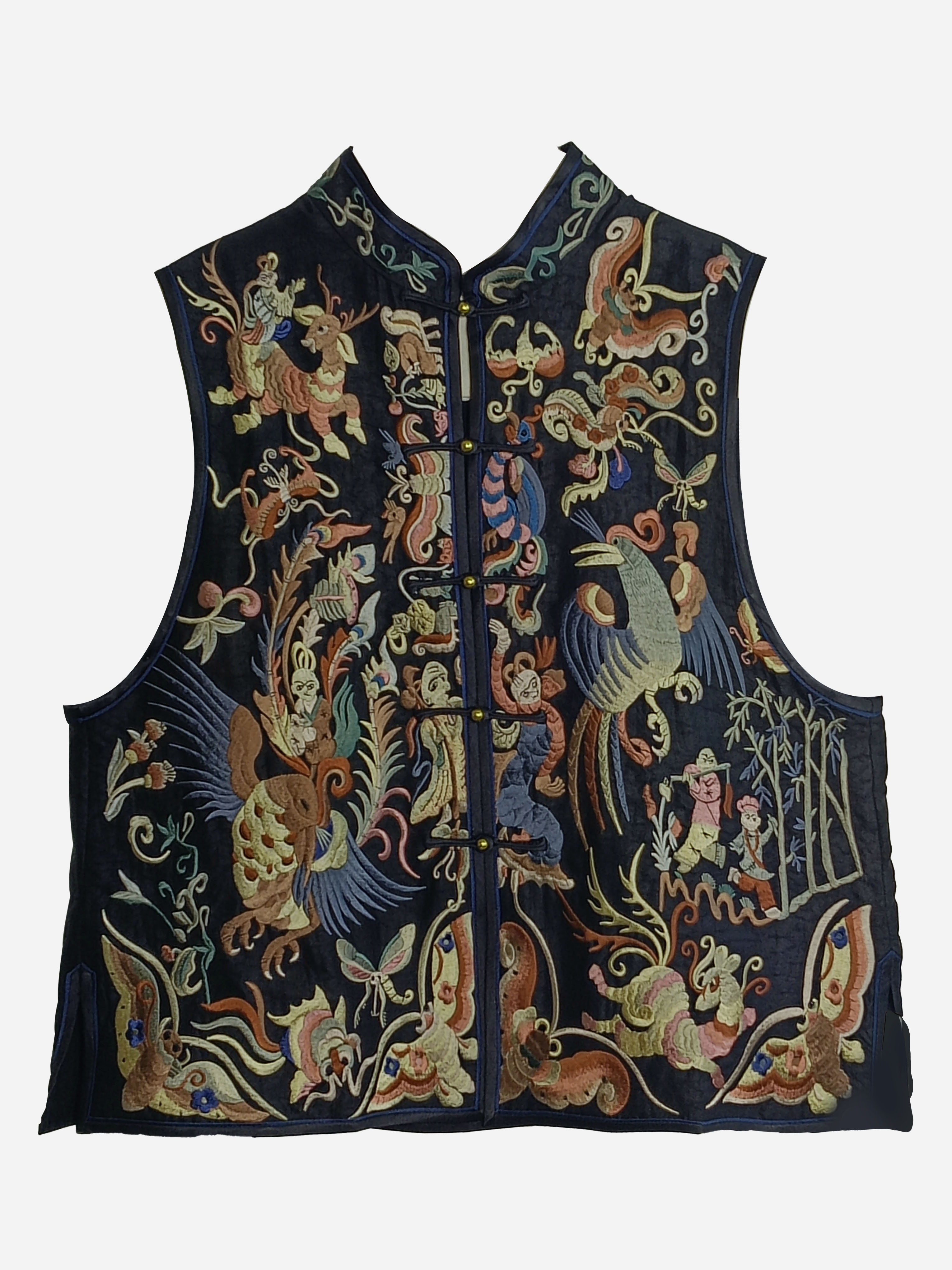 瘋軒閣 專櫃訂製香雲紗刺繡馬甲