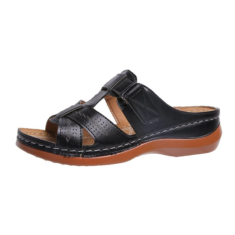 Fashion Women's Slippers 2025 Summer New Open Toe Shoes for Women Soft Premium Orthopedic Low Heels Slippers Female Zapatos