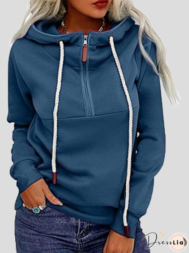 Hoodies Front Zip Long Sleeve Cool Hoodie for Women