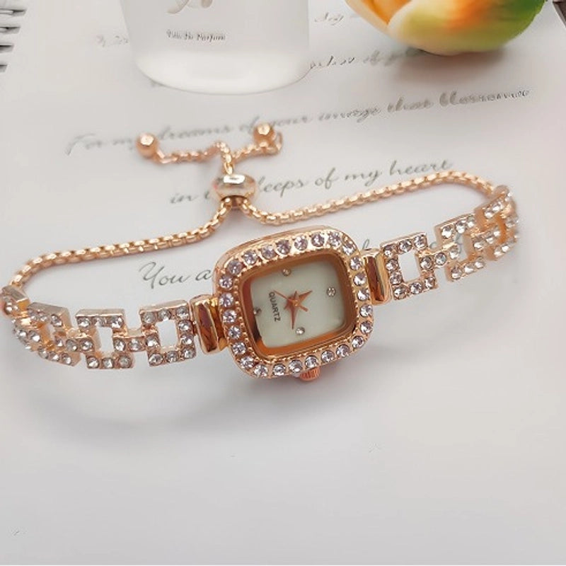 Elegant Luxurious Solid Color Telescopic Rope Quartz Watch Women’s Watches