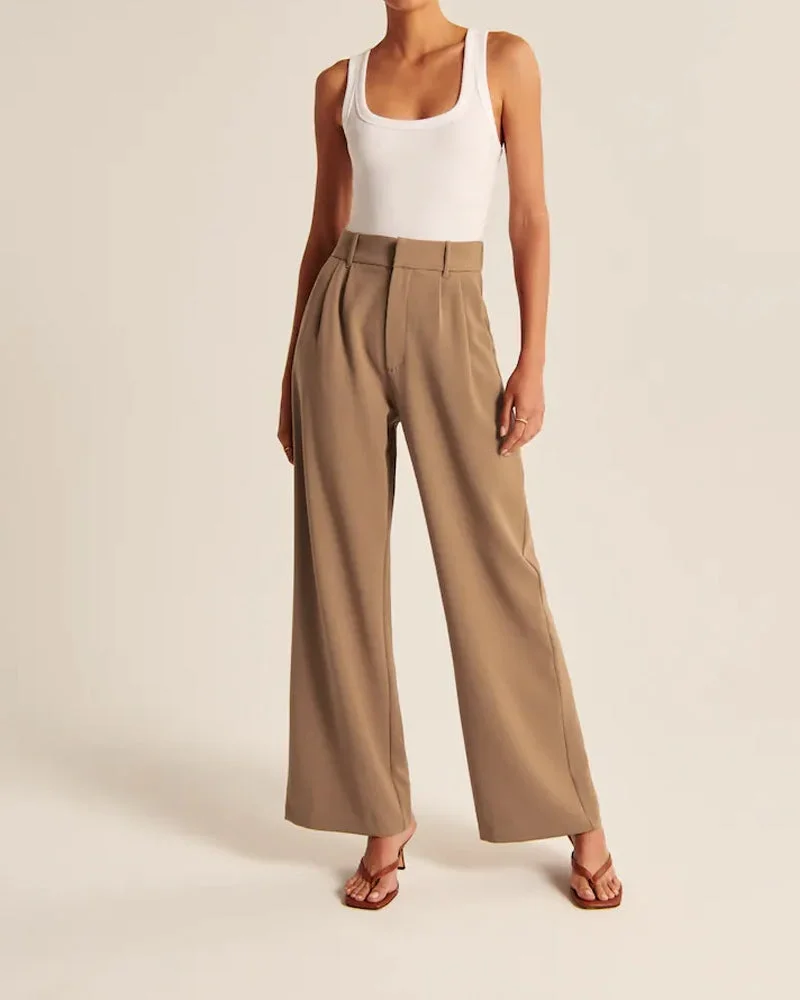 High Waist Tailored Wide Leg Pants (Buy 2 Free Shipping)