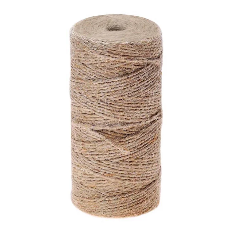 1 Roll Burlap Rope Hemp Cord for Crafts Thin Packing String (80m)-230810.02