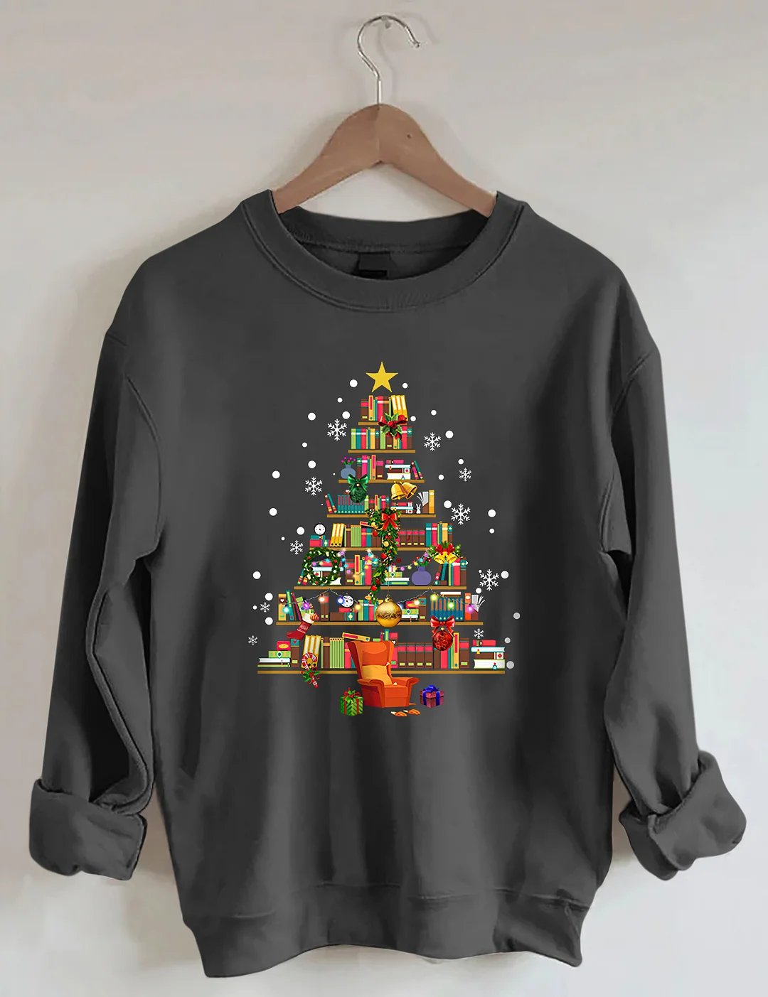 Book Christmas Tree Sweatshirt