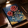 (30x40cm)DIY Pearl Painting Framed Rose Flower Handmade Pearl Material Art Kit Living Room Decor