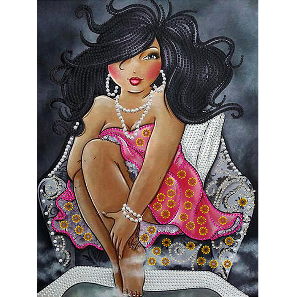 

Beautiful Fat Woman - Special Shaped Diamond Painting - 30*40CM, 501 Original