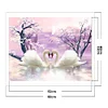 (Big Size)Two Swans - 11CT Stamped Cross Stitch - 60*40cm - Animal