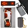 USB Rechargeable Heated Sleeping Bag Pad 3 Heat Levels 5 Heating Zones for Tent