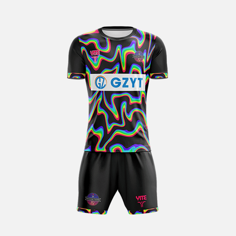 YITE | LZ24-005-Black And Red soccer Uniforms