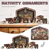 Nativity Puzzle With Wood Burned Design Wooden Jesus Puzzles Set Jigsaw Game