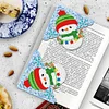 4Pcs Diamond Painting Christmas Snowman Corner Bookmark