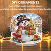 Christmas Snowman Diamond Dot Painting Ornament DIY Double Sided Acrylic
