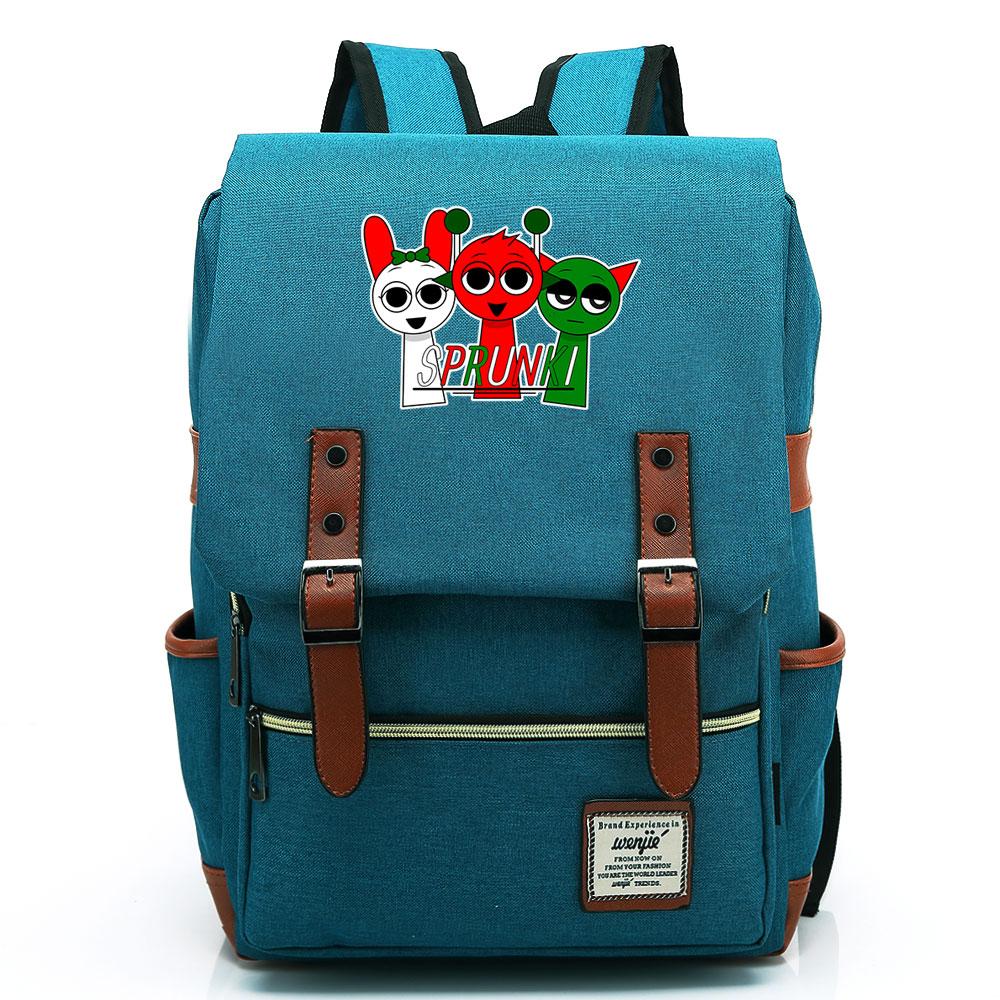 Mayoulove Sprunki Backpack Lightweight Design with Fun Patterns for School and Outdoor Adventures-Mayoulove