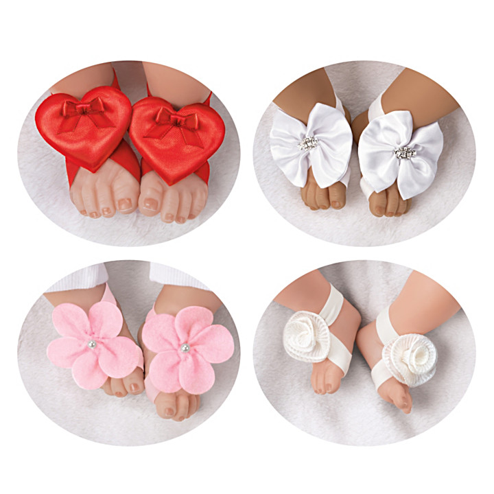  Barefoot Sandals Accessory Set For Reborn Baby Dolls - Reborndollsshop®-Reborndollsshop®