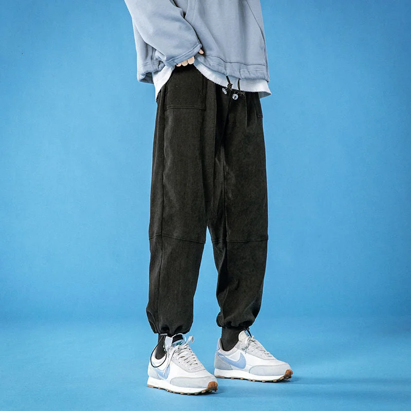 Corduroy Pants Casual Loose Leggings Baggy Multi-pocket Cargo Pants Joggers Sport Trousers Hot Sale