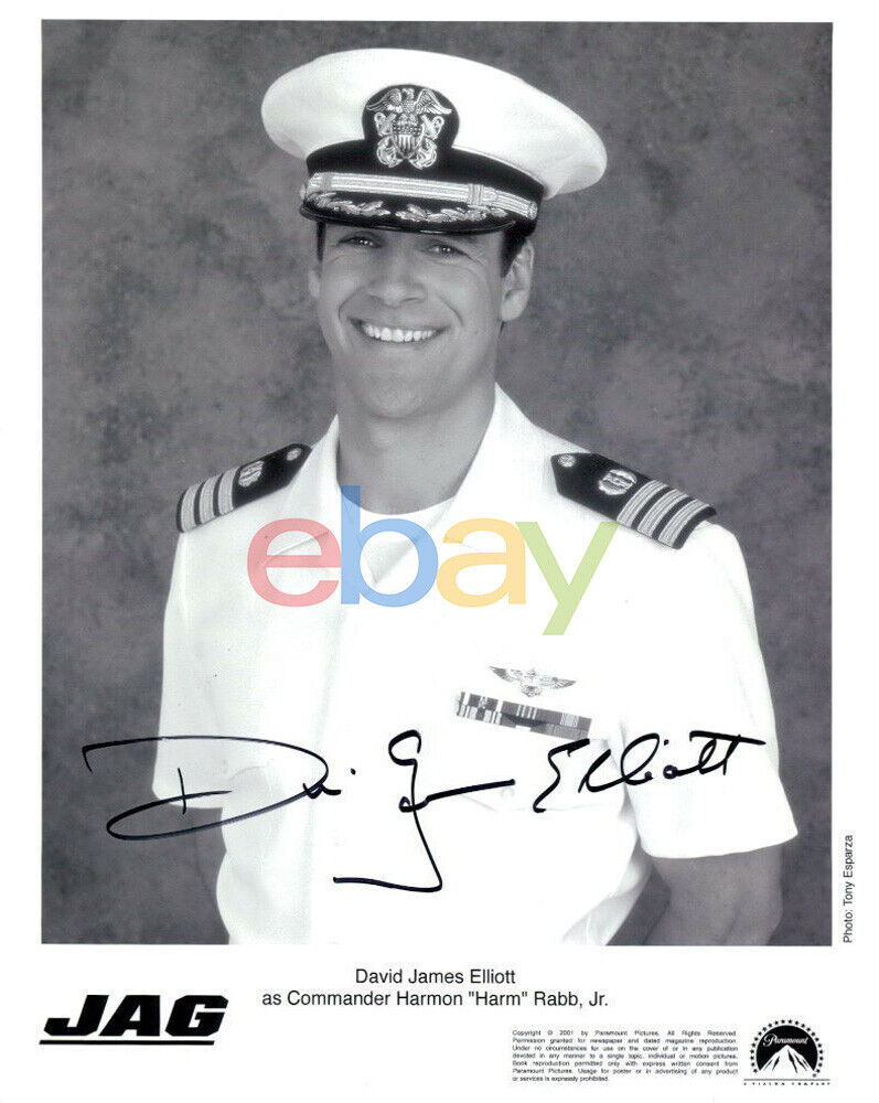 David James Elliott (Jag) signed authentic 8x10 Photo Poster painting reprint