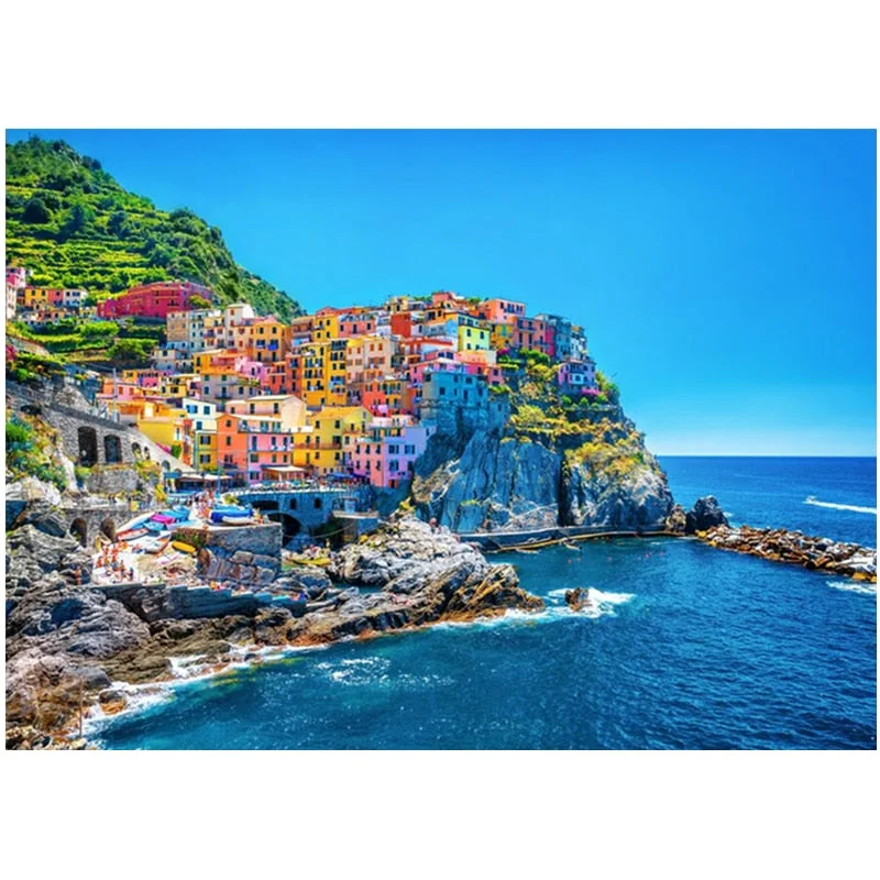 Jigsaw Puzzle 1000 Pieces Educational Toys for Adults Children Kids The Scenery Photo of Cinque Terre Italy