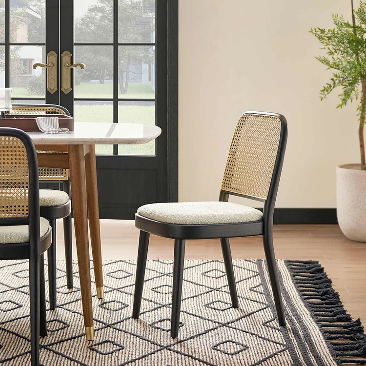 Edith Cane Chair, Black