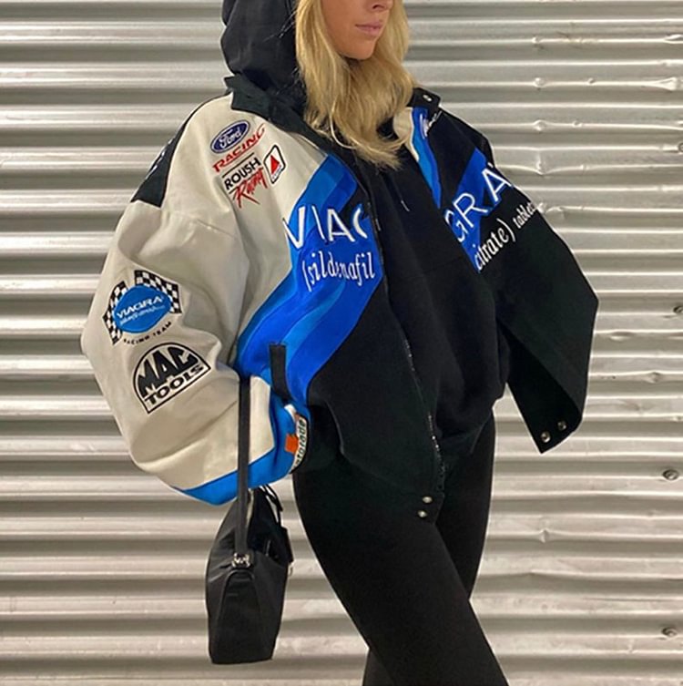 y2k Streetwear Vintage Racing Jacket