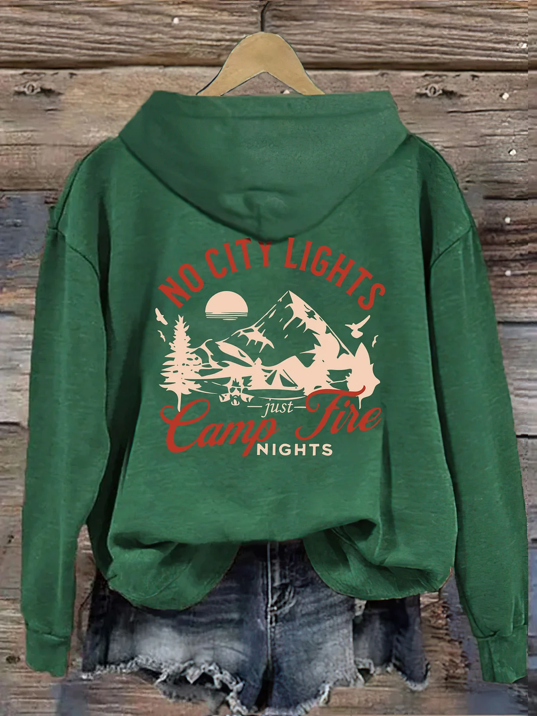No City Lights Just Camp Fire Nights Hoodie