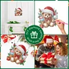 DIY Christmas Bear Acrylic Special Shape Diamond Painting Hanging Pendant