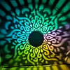 Solar Fence Lights Mandala Theme Waterproof Metal Solar Powered Deck Step Stair Lights for Garden Post Patio Decor Gifts for Women Mom