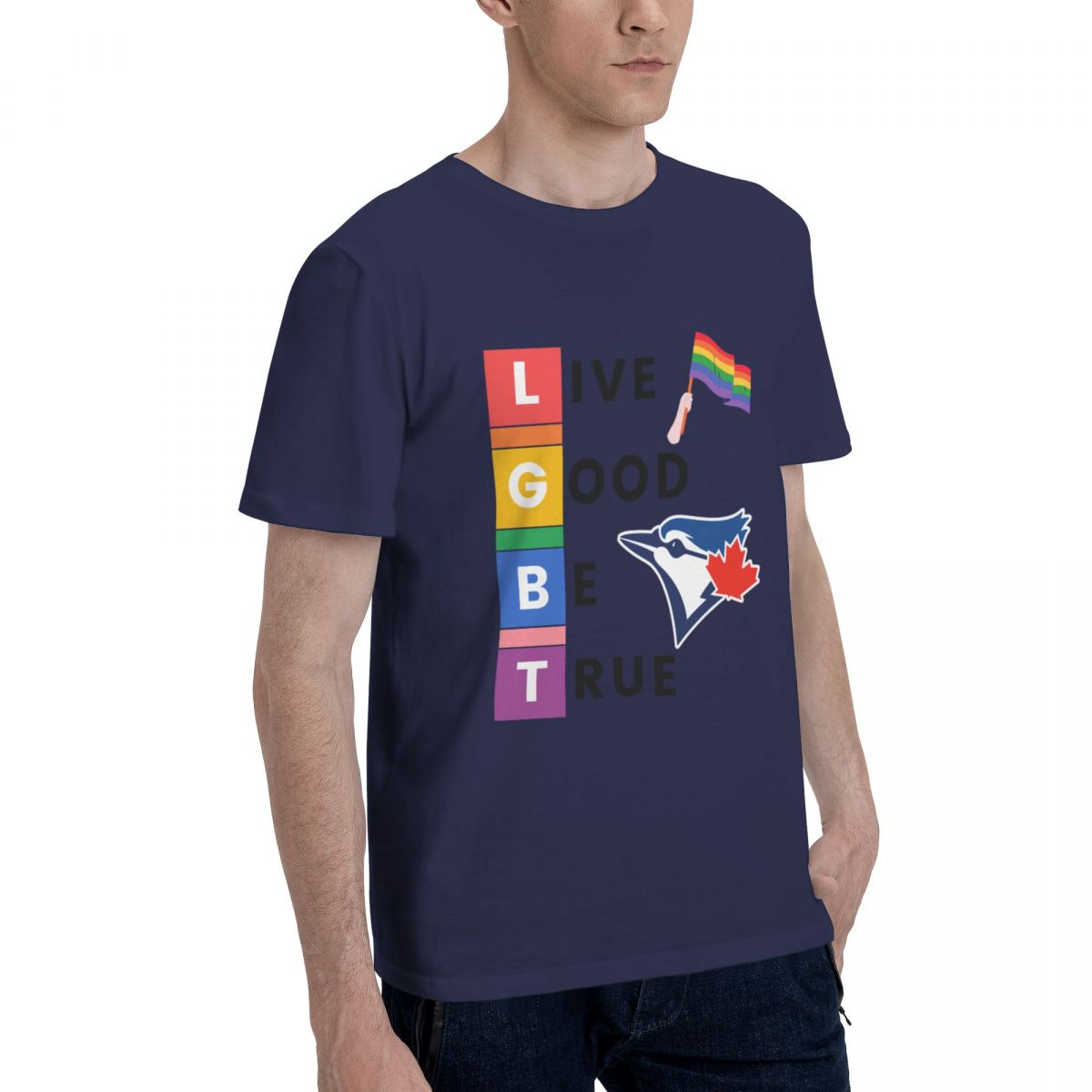 Toronto Blue Jays LGBT Pride Cotton T-Shirt Men's