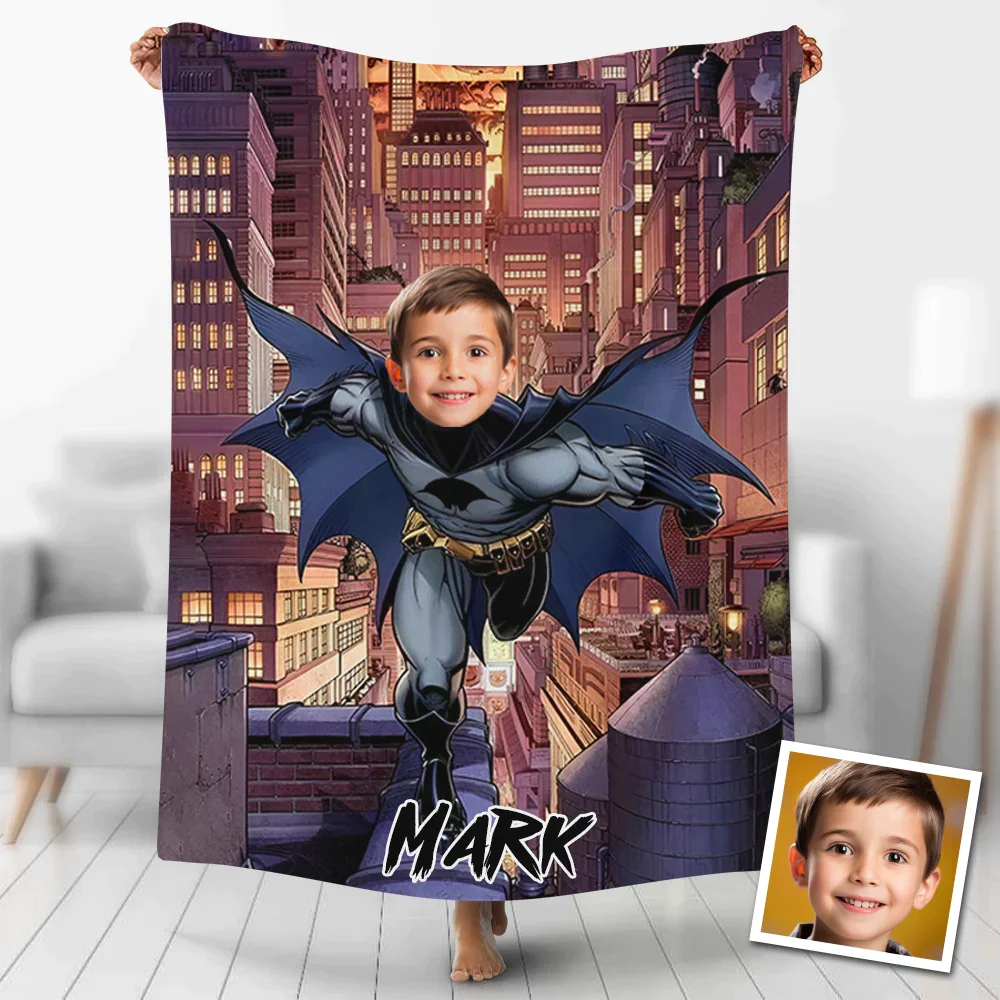 Custom Blankets Personalized Batman Superhero Blanket