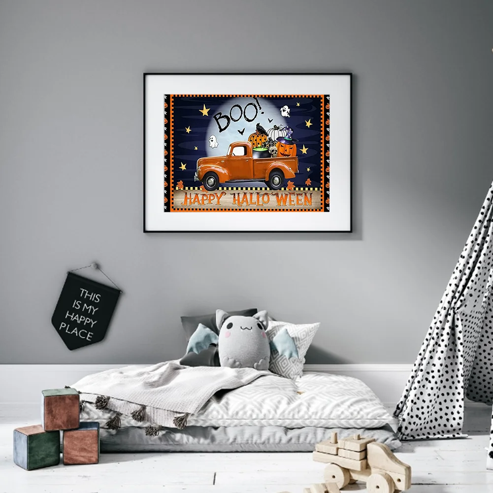 Happy Halloween 5D DIY Diamond Painting Kits Resin Full Round Home Wall Art