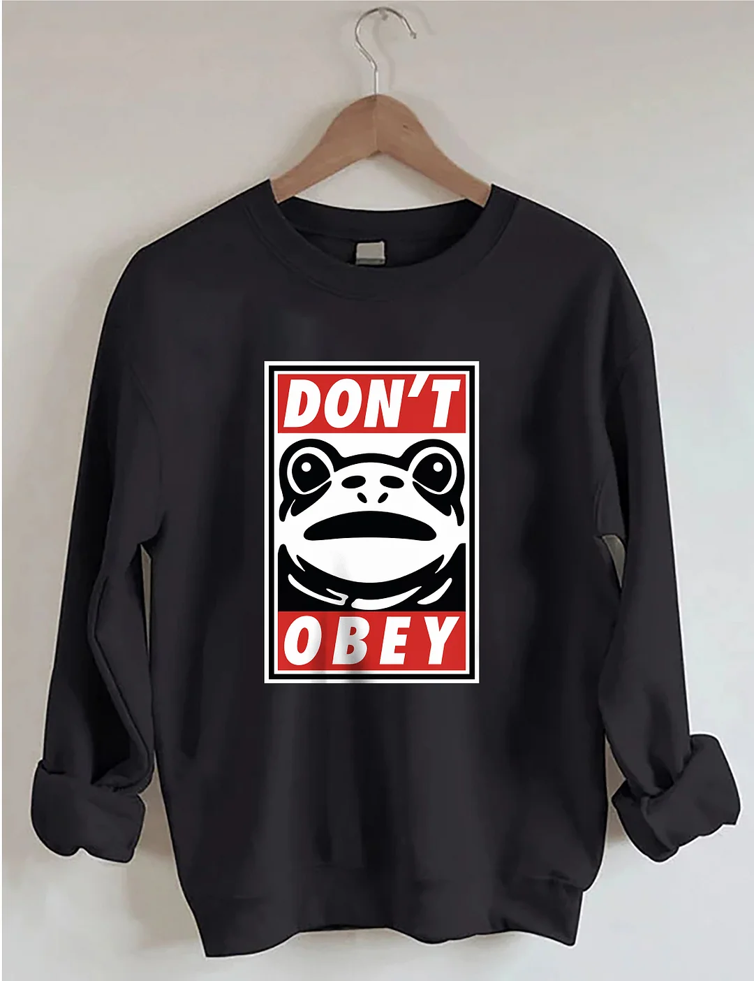 Portland Frog Demands That You Don't Obey Sweatshirt