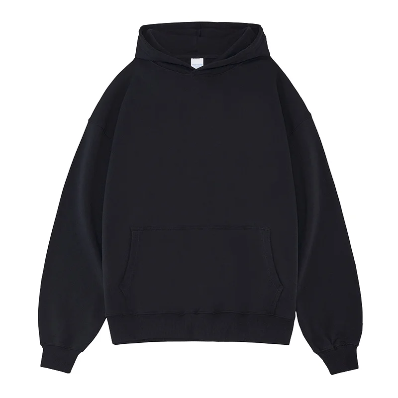 Thickened solid color hooded sweatshirt